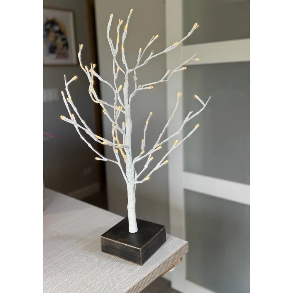 Restoration Hardware Starlit Winter 2 Feet Holiday Tree LED HTF White
